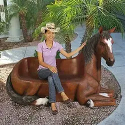 Design Toscano Saddle-Up Horse Bench Sculpture