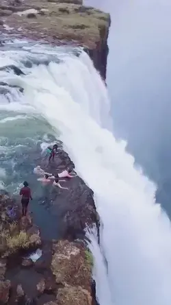 Next to the edge of the waterfall, how cool is this? At Victoria Falls , Zimbabwe