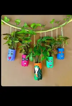 Simple DIY//Bottle painting//Wall decoration ideas//Easy DIY//Plants