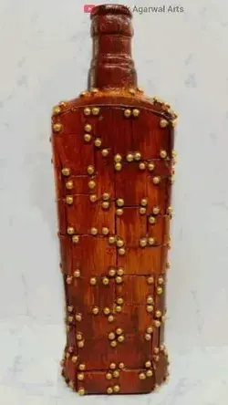 Wooden Design Bottle Art