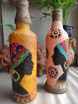 Diy bottles decoration