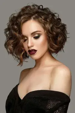 Stylish short crul hair style ideas