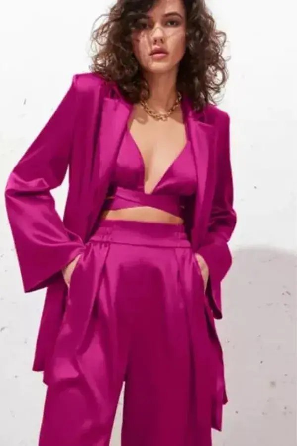 Sexy 3 Piece Set Pink Blazer Pants … curated on LTK