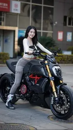 Stylish Lady biker