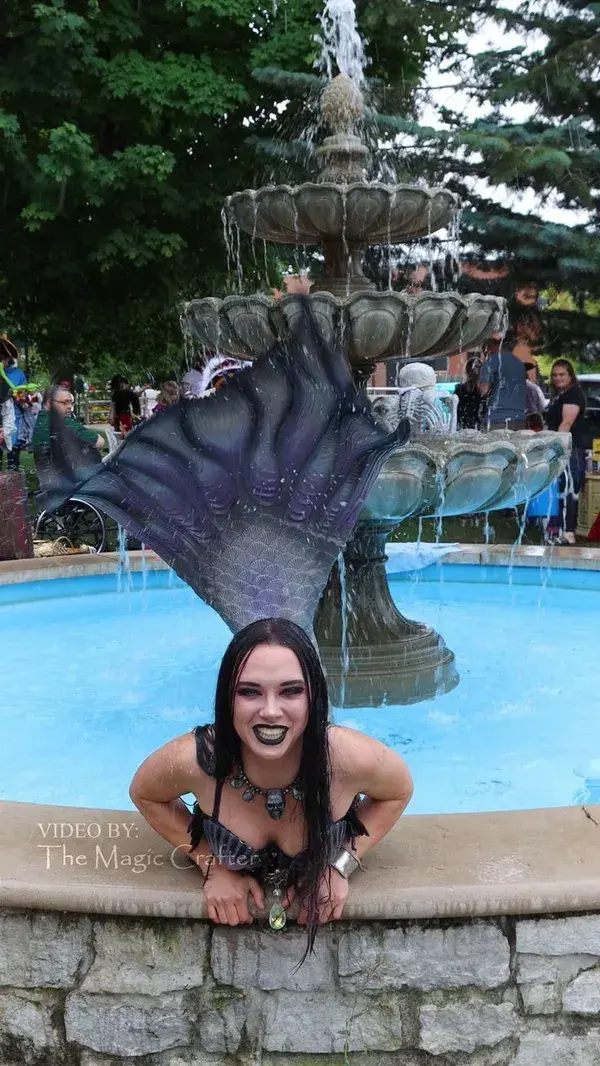 Mermaid in the Fountain (at the Boyne City Pirate Fest)