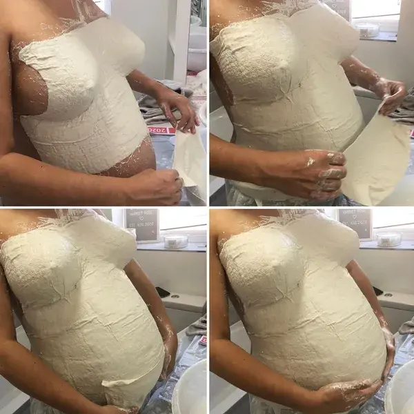 Here is just a quick process example of me making a cast of my own bump at 40 weeks 🥰