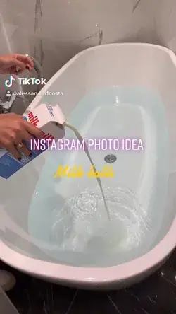 Milk bath photo idea