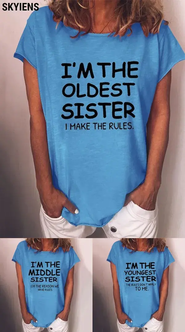 Sisters Women's Funny Slogan T-shirt