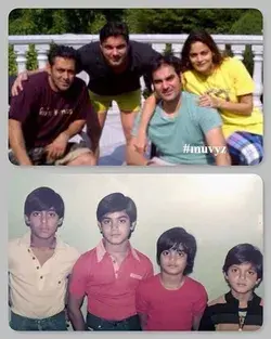 Salman Khan with brother sister childhood photo then and now