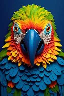 Macaw paper quilling