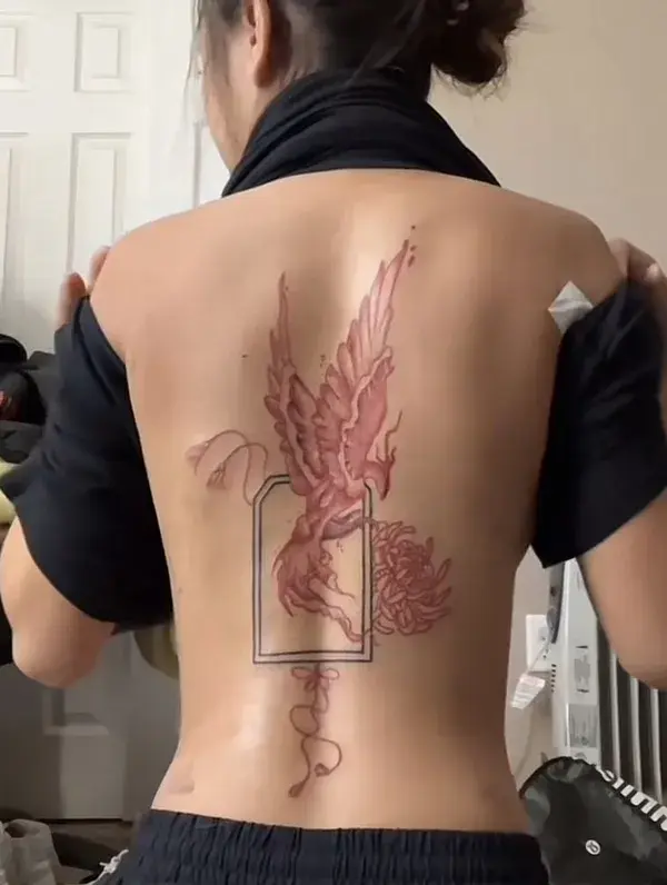 Back tattoo idea for girls