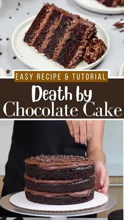 Death by Chocolate Cake - Decadent Dark Chocolate Cake Recipe