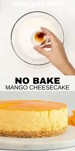 No Bake Mango Cheesecake