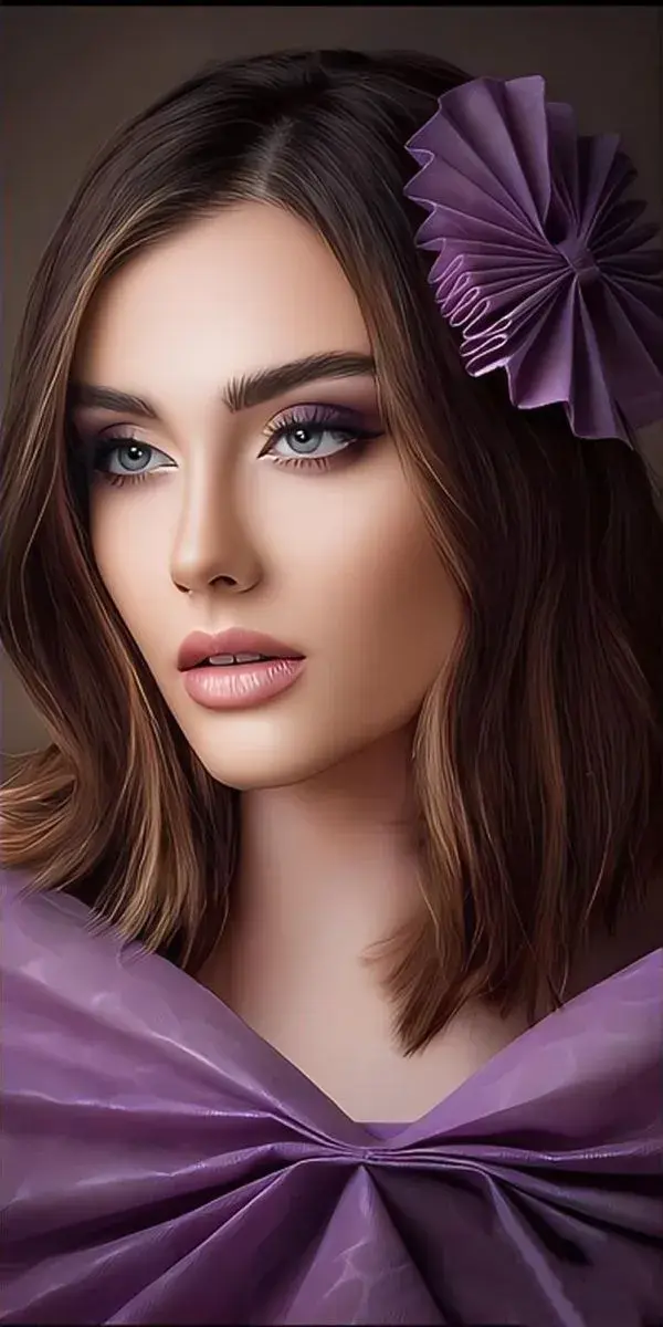 Beautiful Women Hair Style Look Eyes