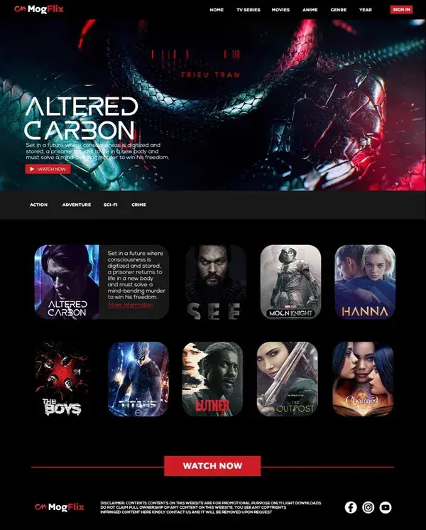 Webpage Design (Movie Website)