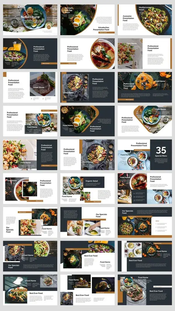 Food & beverages Keynote template