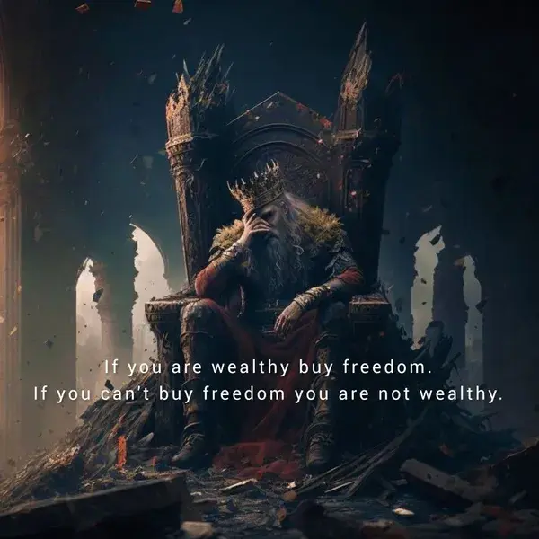 Without Freedom Wealth is meaningless