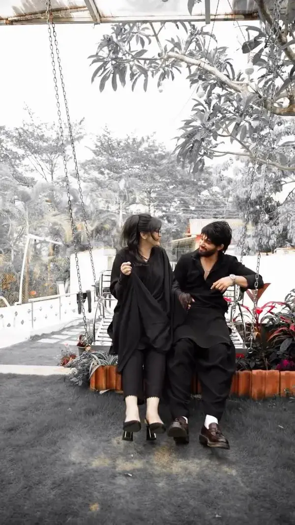 Couple in black