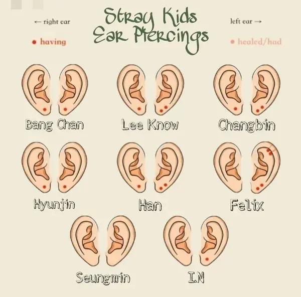 Stray kids piercings