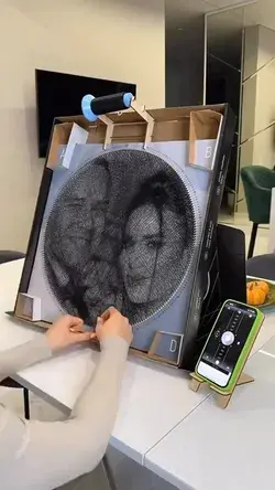 Beautiful picture with string art