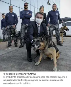 Juez obliga a Bolsonaro a usar mascarilla en Brasilia