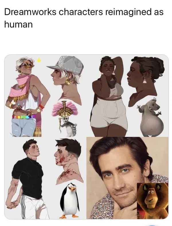 Dreamworks characters reimagined as human