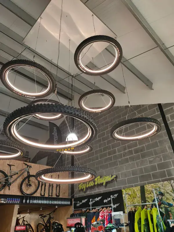 Custom Bike Wheel Chandelier Project