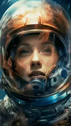 woman in space