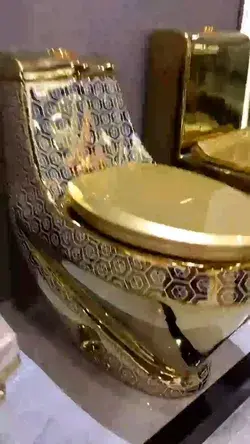 Gold toilet