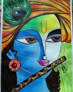 Acrylic Krishna Painting