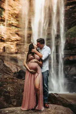 Waterfall Couples Maternity Photography