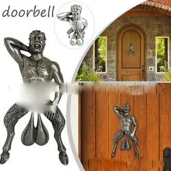 Porch decoration muscle man resin pendant funny doorbell door ring rogue pendant door hanging