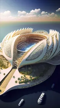 OCEANIUMS, A Biomimetic Generation of Floating and Sustainable Stadiums, by Vincent Callebaut