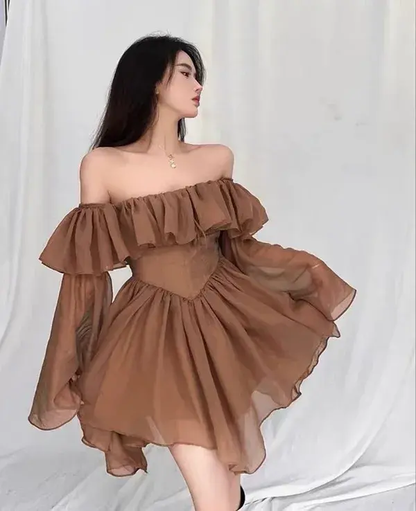 cute brown dress