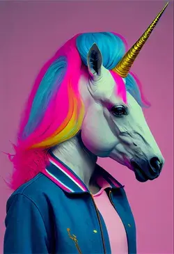 Unicorn pop art eccentric