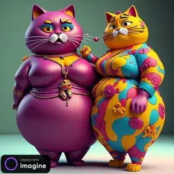 Colorful Fat Cat Dolls