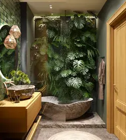 Tropical design of bathroom