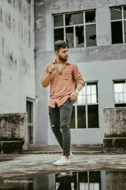 Men's urban style poses for photography