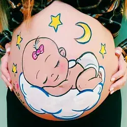 Belly Painting bebé dormido