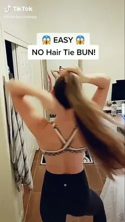 No hair tie bun