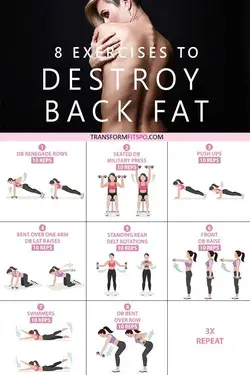 🏆8 Exercises to Get Rid of Lower Back Fat for Women