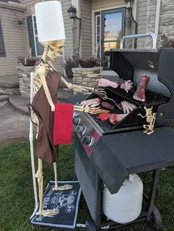 Skeletons making dinner!