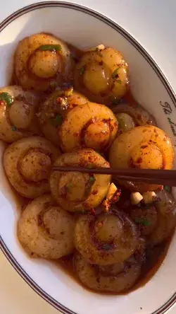 Simple chewy potato noodles (mushroom shaped 🍄)