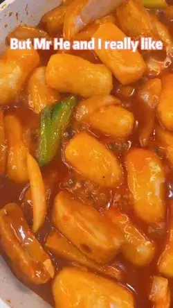 Cheese Tteokbokki (made with homemade rice cakes)