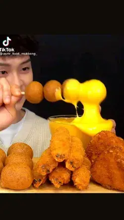 cheesy ball kebabs mukbang<333