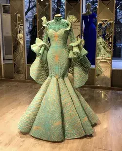Green dress for red carpet New collection 2020