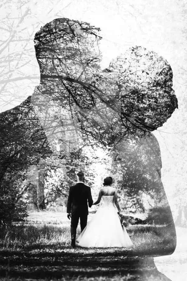 Romantic and Creative Double Exposure Wedding Photo Ideas & Poses | Wedding photo editor in fiverr