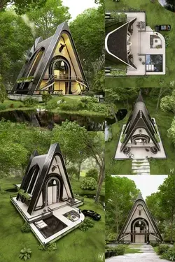 The Jungle Bride: Modern A-Frame Cabin in Bedford Hills, New York by Mohammadreza Norouz