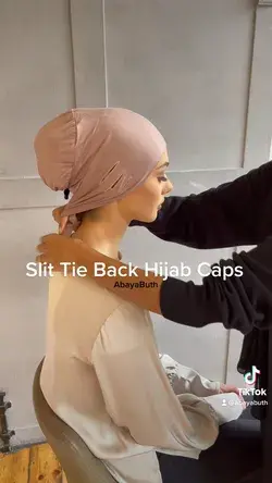 Slit Tie Back Hijab Caps