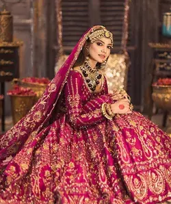 Red bridal lehenga